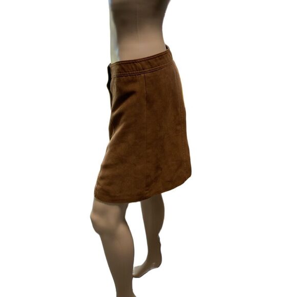 H&M Divided Brown Button-Front Mini Skirt Polyester Womens Size US 10 - Picture 8 of 13